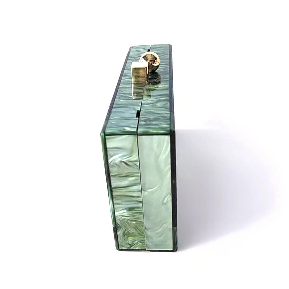 Luxury Resort Teal Acrylic Clutch Bag Montipi