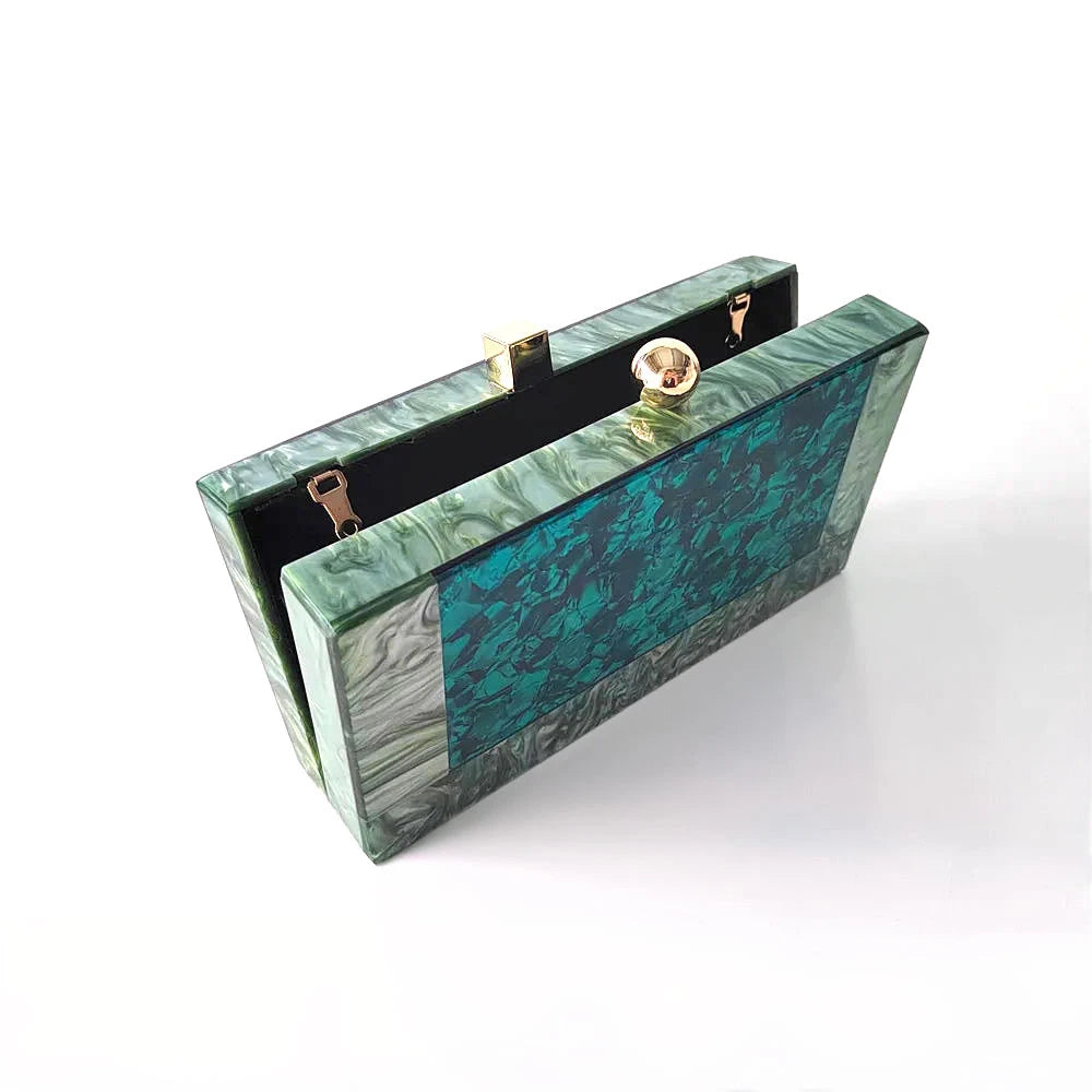 Luxury Resort Teal Acrylic Clutch Bag Montipi