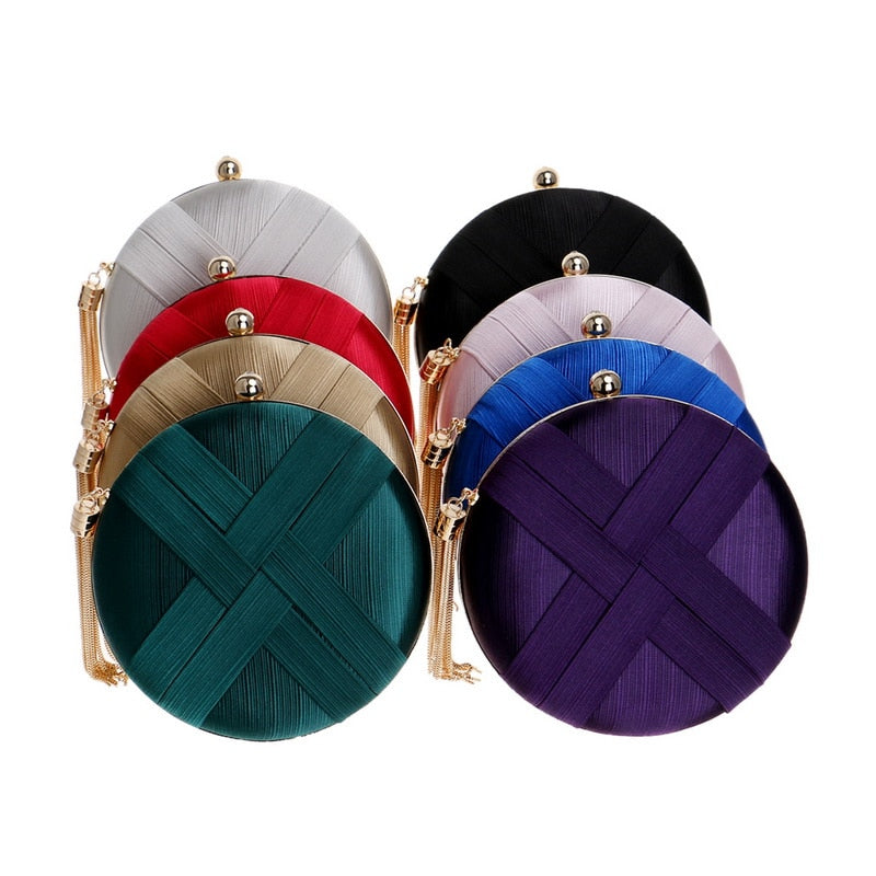 Luxury Vintage Chic Round Clutch Bag Montipi