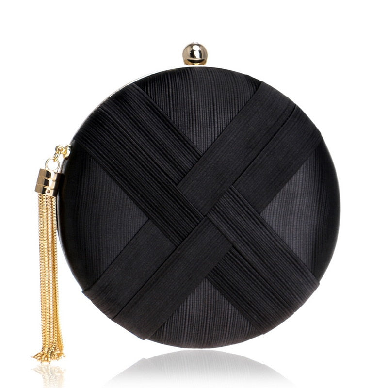 Luxury Vintage Chic Round Clutch Bag Montipi