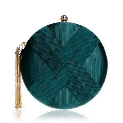 Luxury Vintage Chic Round Clutch Bag Montipi