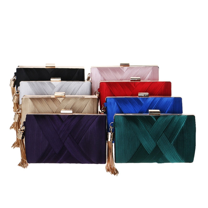 Luxury Vintage Chic Tassel Clutch Bag Montipi