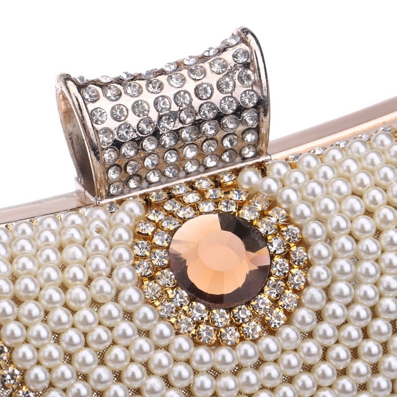 Luxury Vintage Rhinestone Tassel Clutch Bag Montipi