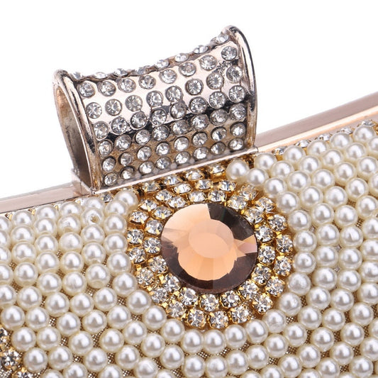 Luxury Vintage Rhinestone Tassel Clutch Bag Montipi