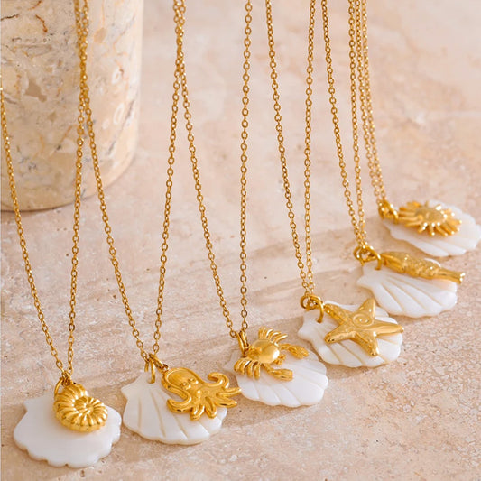 Marina Shell Charm Necklace