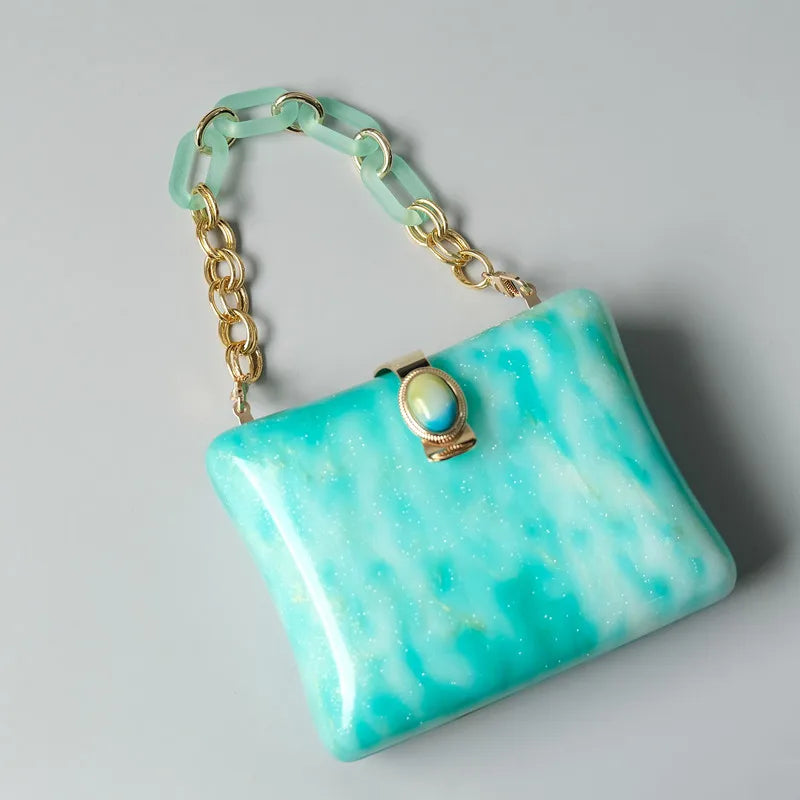 Mermaid Island Blue Clutch Bag Montipi
