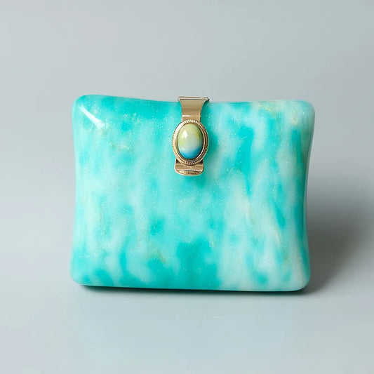 Mermaid Island Blue Clutch Bag Montipi