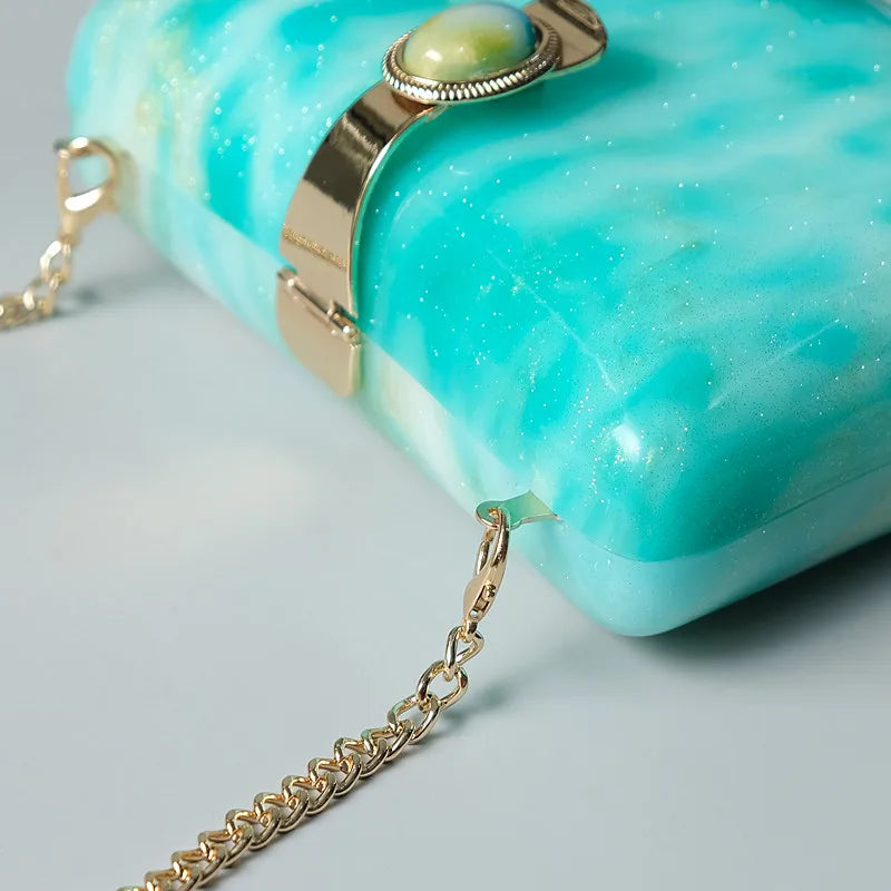Mermaid Island Blue Clutch Bag Montipi