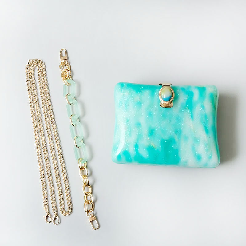 Mermaid Island Blue Clutch Bag Montipi
