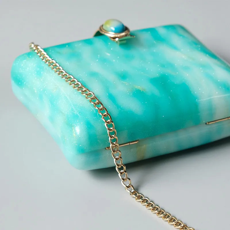 Mermaid Island Blue Clutch Bag Montipi