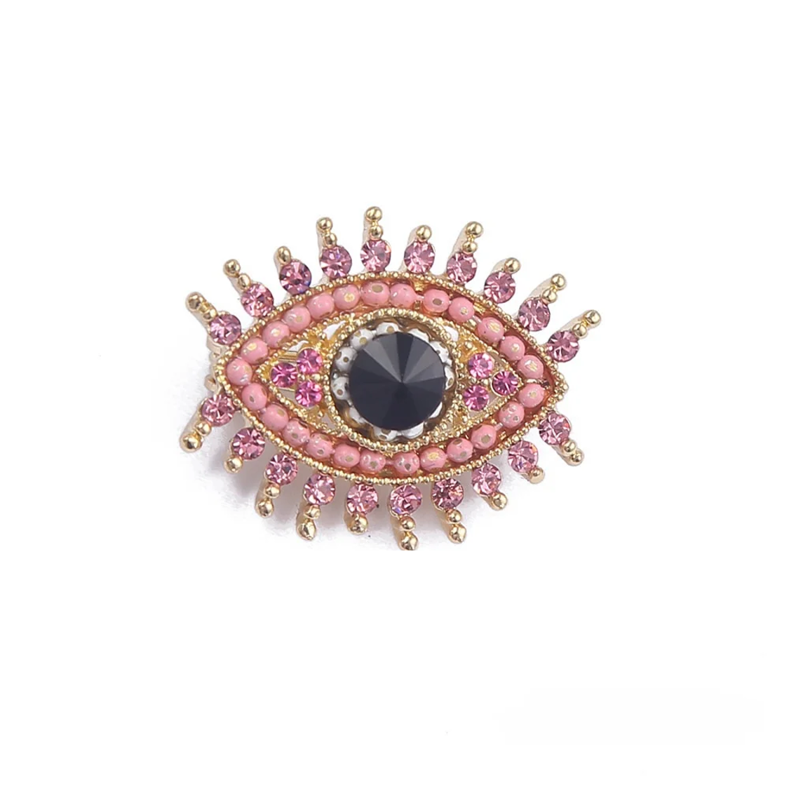 Pink Evil Eye Brooch Montipi