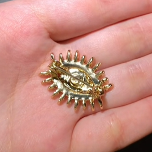 Pink Evil Eye Brooch Montipi