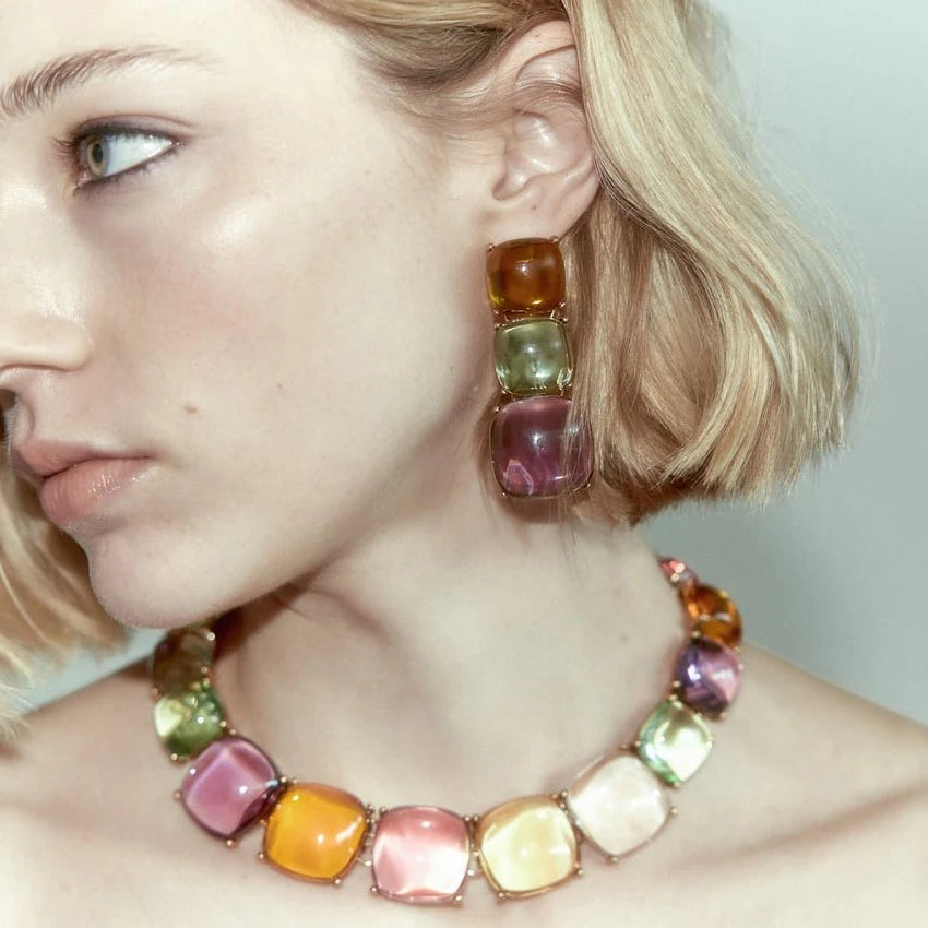 Radiant Glass Crystal Necklace Montipi