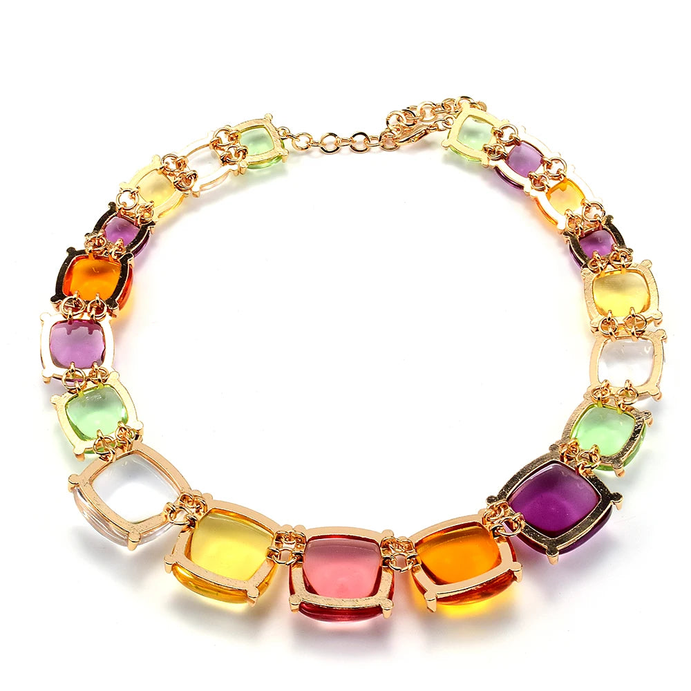 Radiant Glass Crystal Necklace Montipi