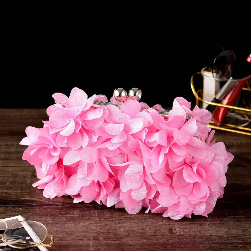 Romantic couture inspired Retro-Chic-Petal-Clutch-Bag-Pink by Montipi