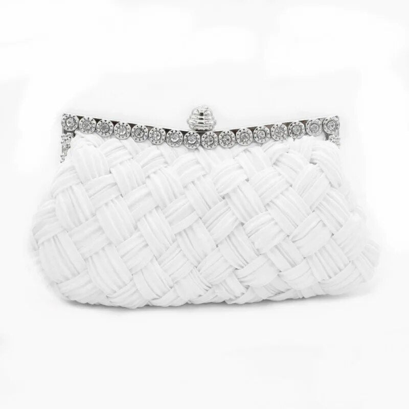 Retro Chic Woven Designer Clutch Montipi