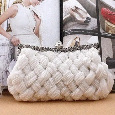 Retro Chic Woven Designer Clutch Montipi