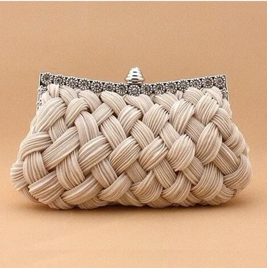 Retro Chic Woven Designer Clutch Montipi