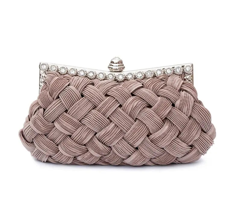 Retro Chic Woven Designer Clutch Montipi