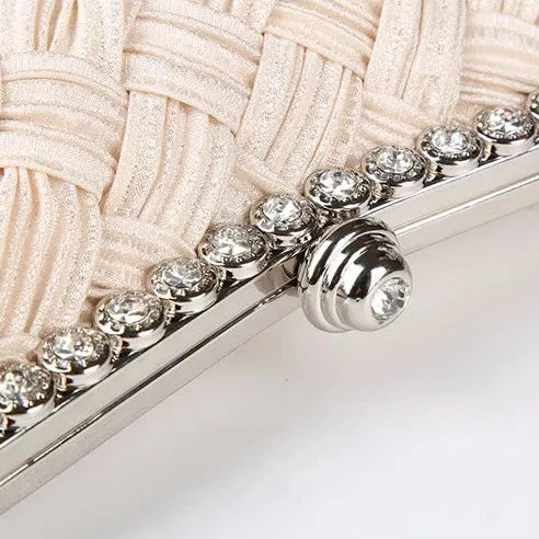 Retro Chic Woven Designer Clutch Montipi