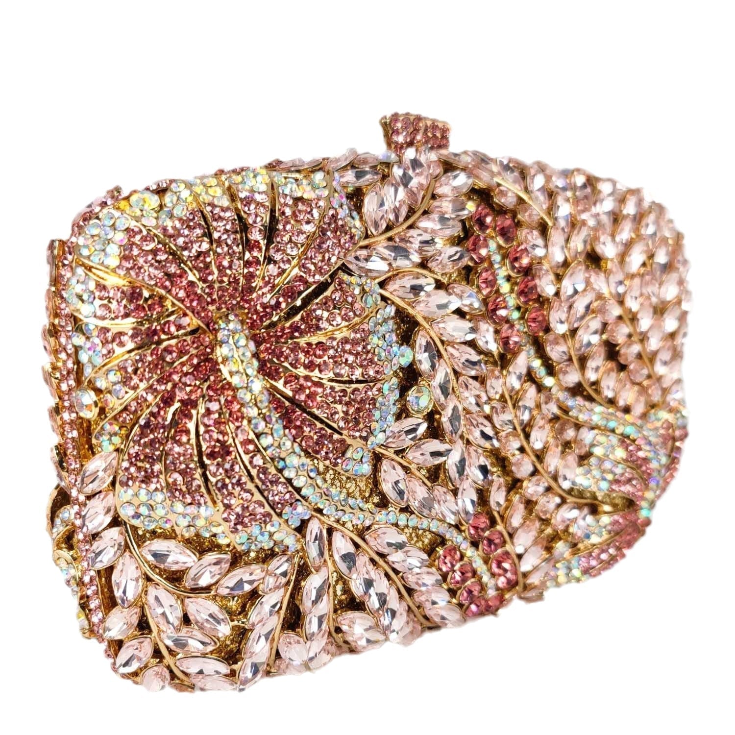 Riviera Floral Rhinestones Clutch Bag Montipi
