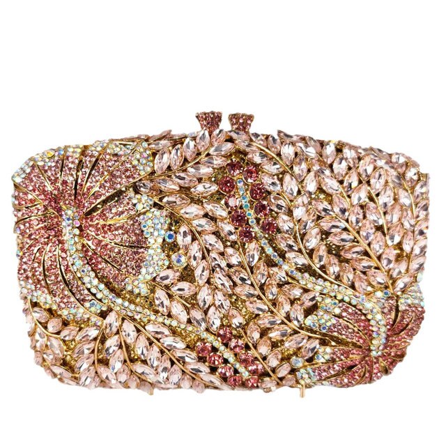 Riviera Floral Rhinestones Clutch Bag Montipi
