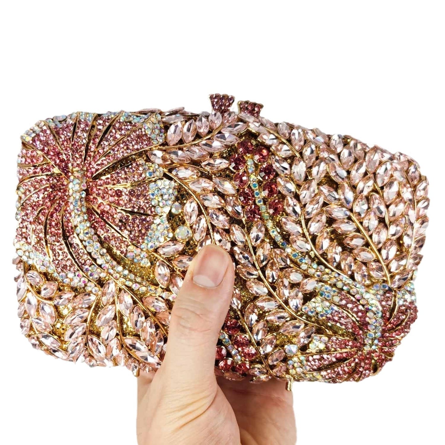 Riviera Floral Rhinestones Clutch Bag Montipi