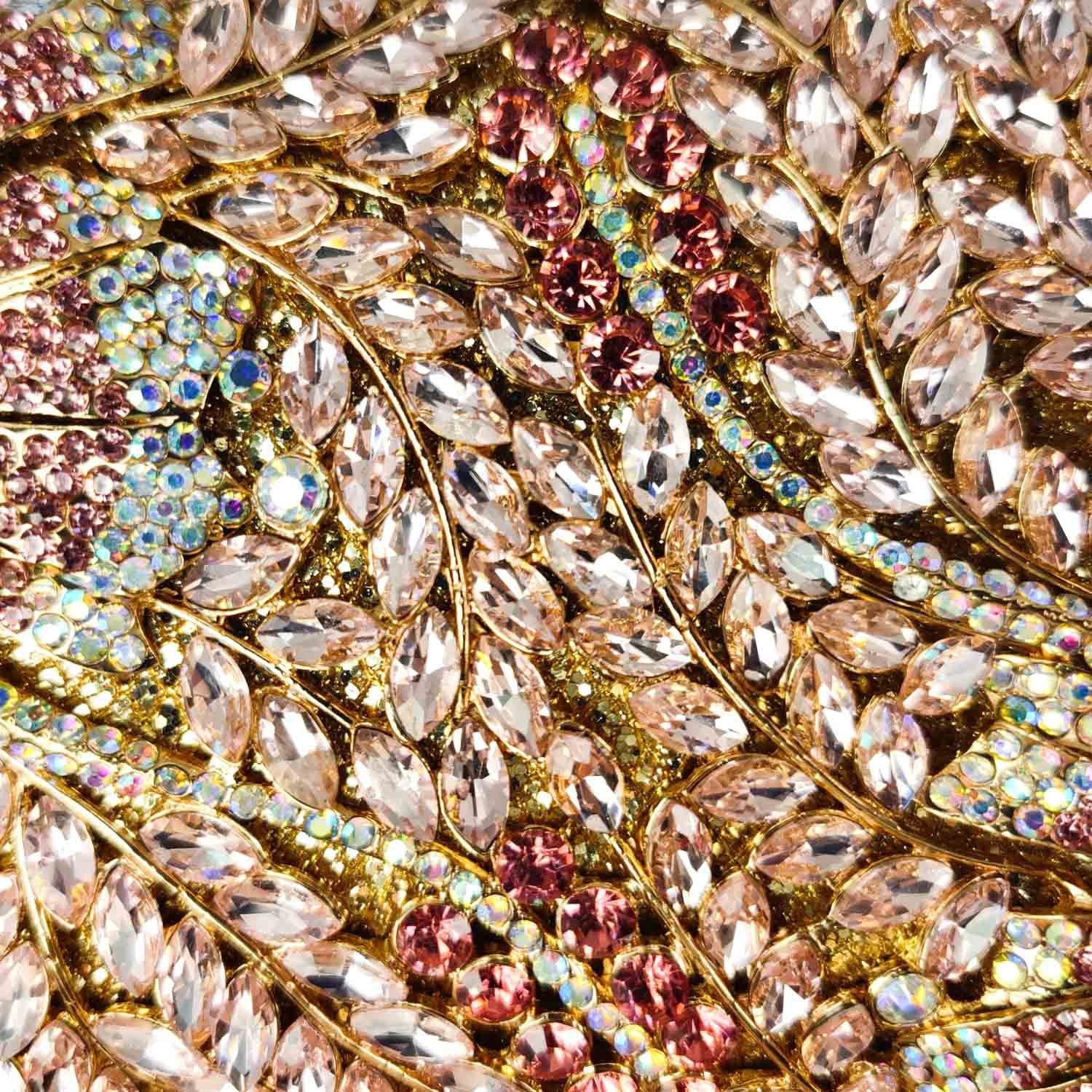 Riviera Floral Rhinestones Clutch Bag Montipi