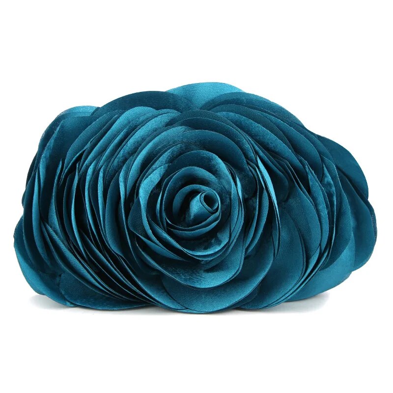 Rose Chic Petal Clutch Bag in teal blue by Montipi