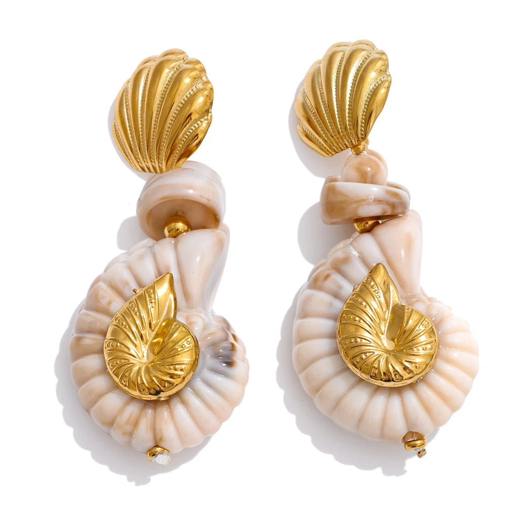 Riviera Shell Statement Earrings