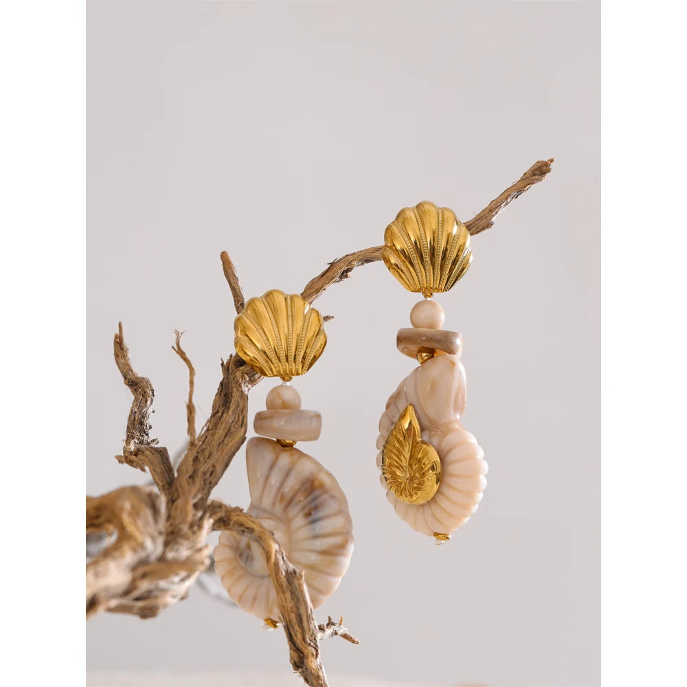 Riviera Shell Statement Earrings