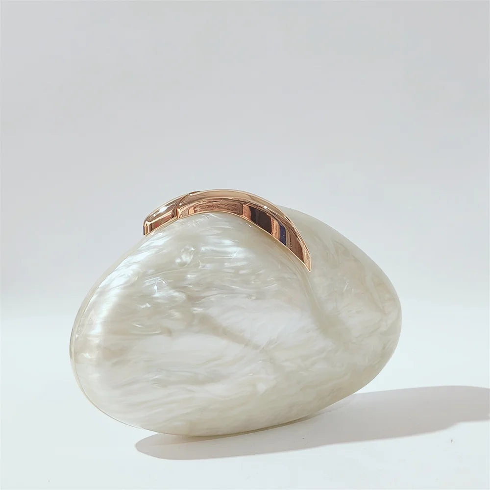 Pearl Leaf Acrylic Clutch