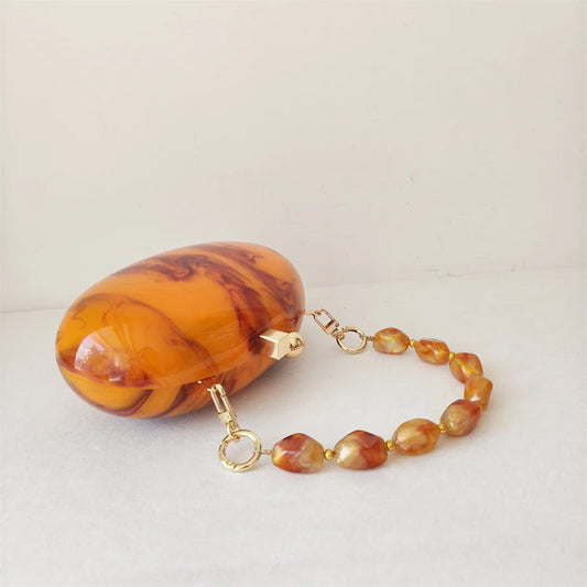 Amber Tortoise Acrylic Clutch