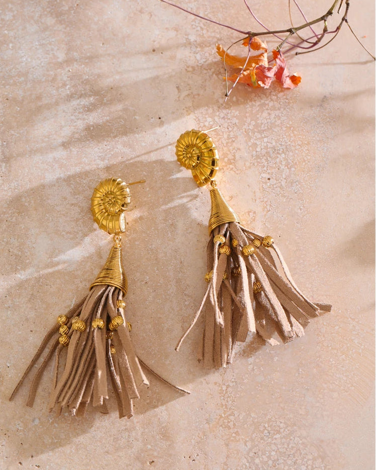 Nautilus Tassel Earrings