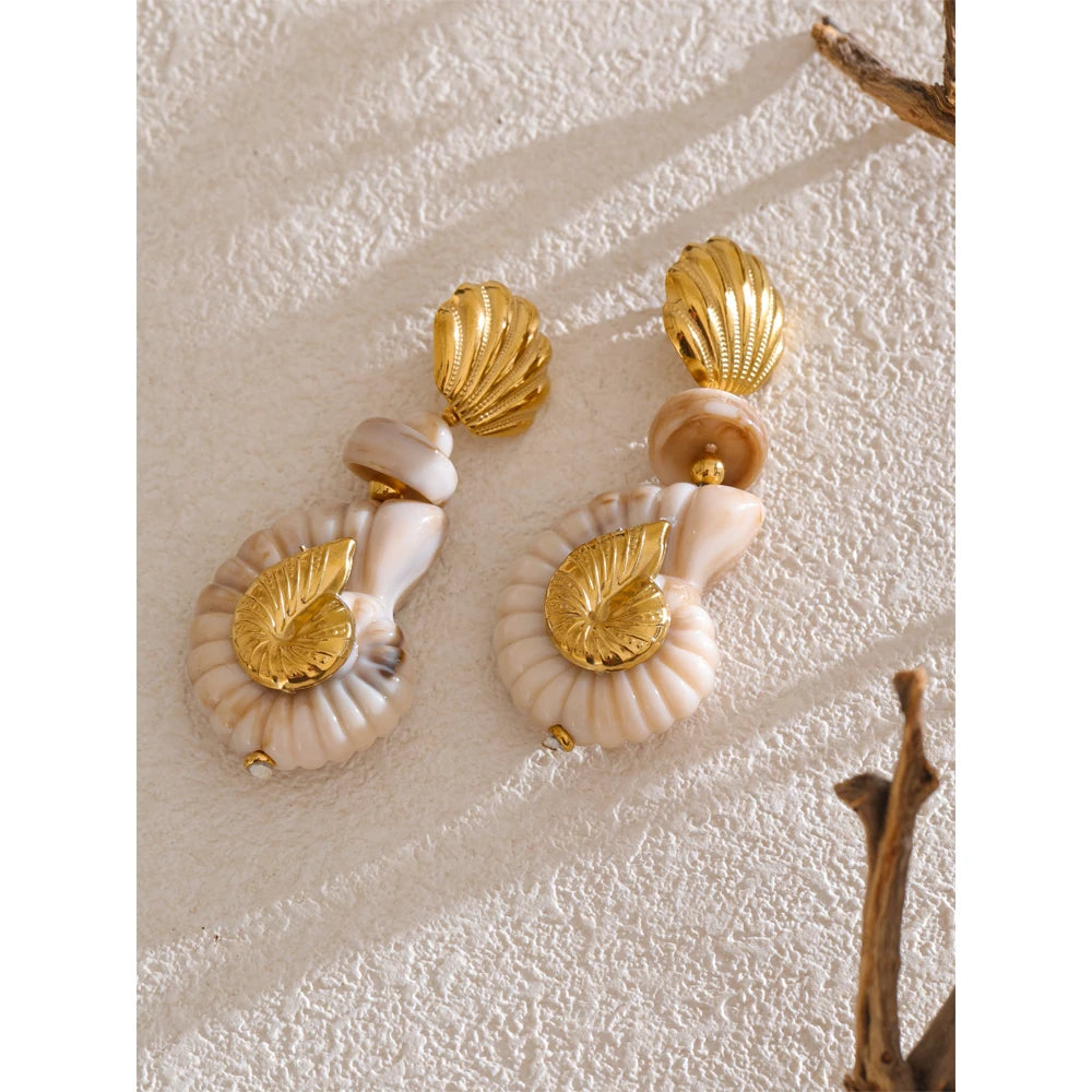 Riviera Shell Statement Earrings