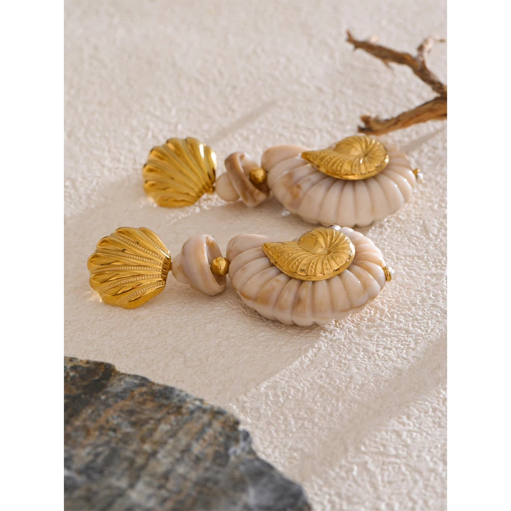 Riviera Shell Statement Earrings