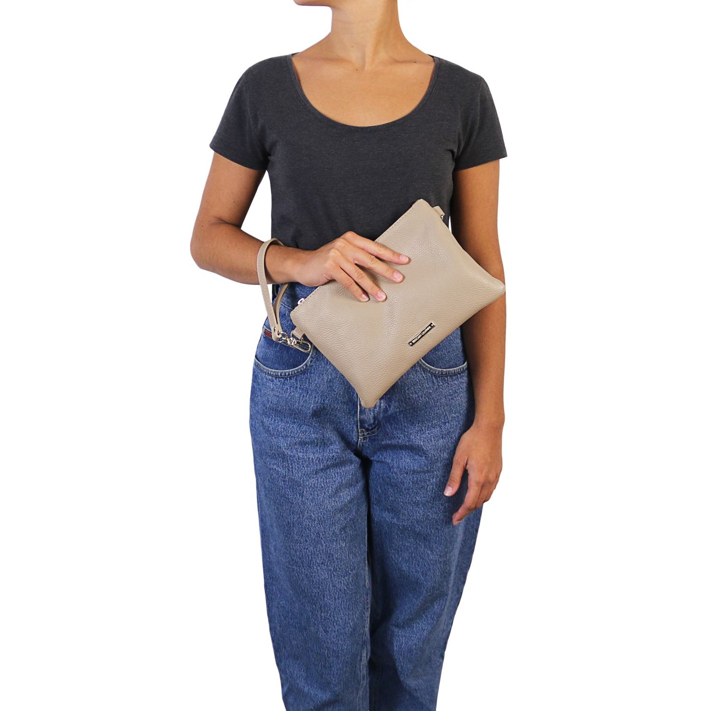 TL BAG Soft Leather Clutch Montipi