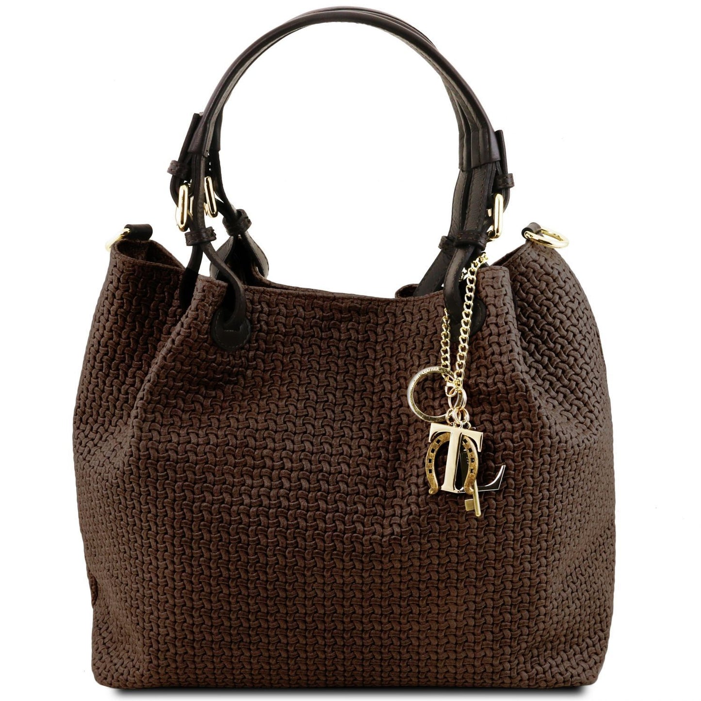 TL KEYLUCK Woven Leather Tote Bag