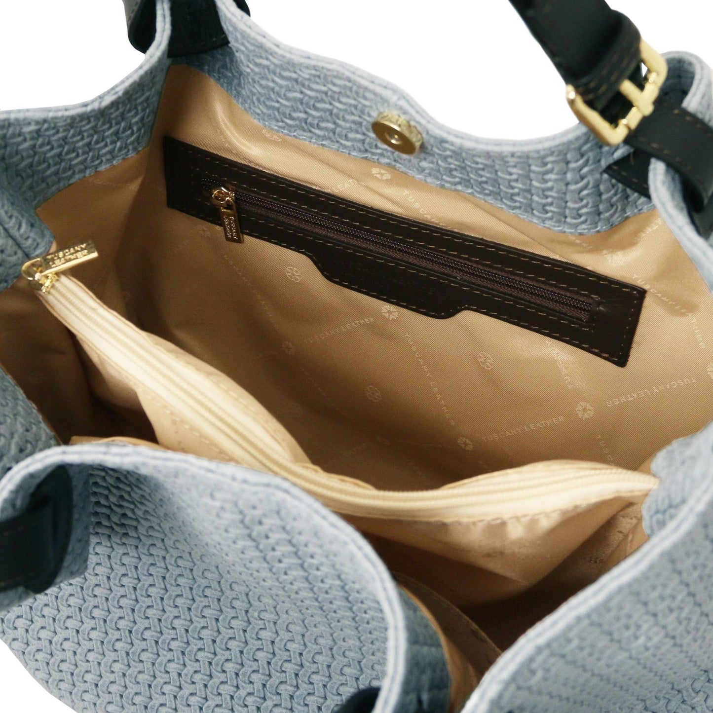TL KEYLUCK Woven Leather Tote Bag