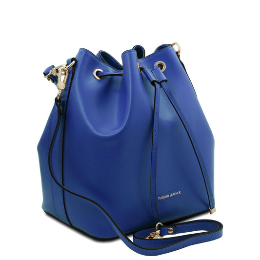 VITTORIA Leather Bucket Bag