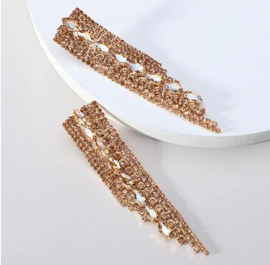 Vintage Boheme Chic Crystal Drop Earrings