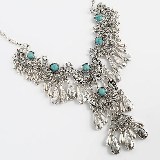 Waterfall Ethnic Bohemian Statement Necklace Montipi