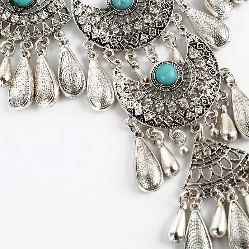 Waterfall Ethnic Bohemian Statement Necklace Montipi