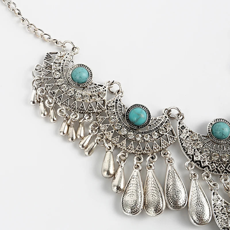 Waterfall Ethnic Bohemian Statement Necklace Montipi