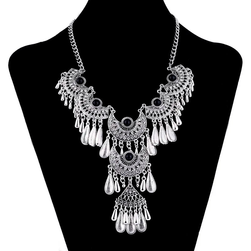 Waterfall Ethnic Bohemian Statement Necklace Montipi