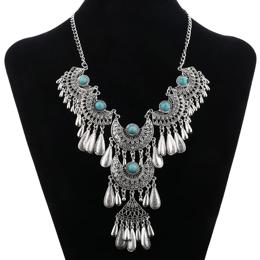 Waterfall Ethnic Bohemian Statement Necklace Montipi