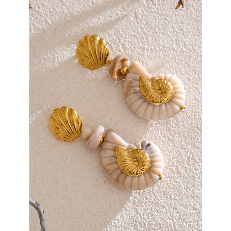 Riviera Shell Statement Earrings