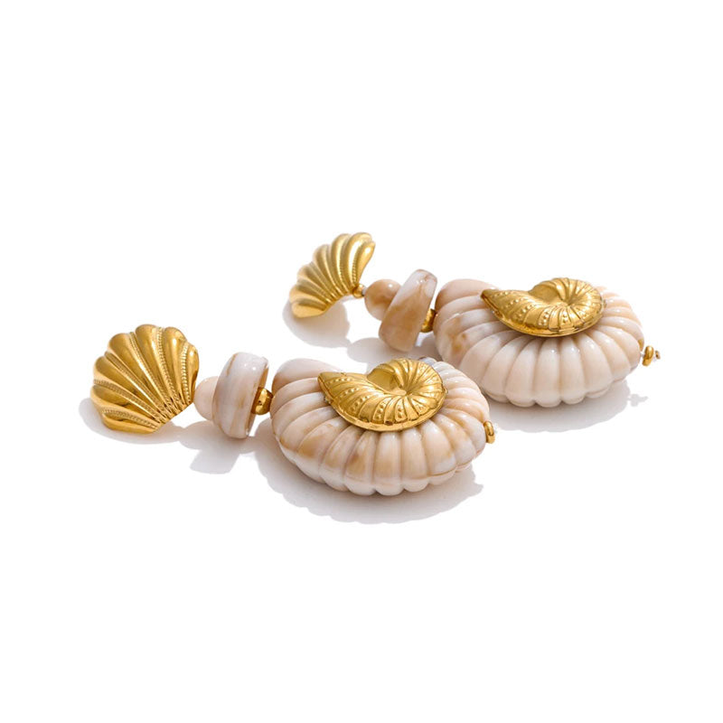 Riviera Shell Statement Earrings