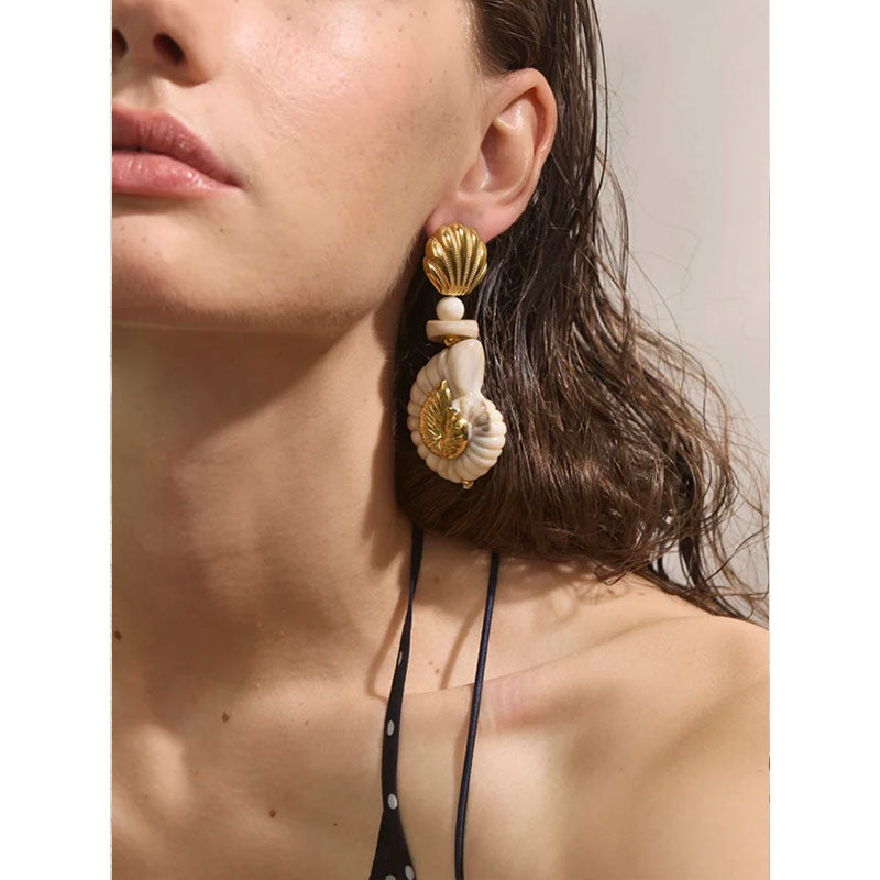 Riviera Shell Statement Earrings