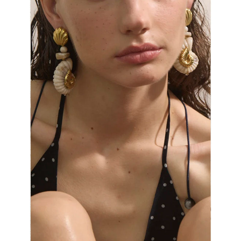 Riviera Shell Statement Earrings